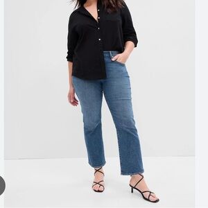 Gap Blue Highrise Kick Fit Cropped Jeans Size 20 Cotton